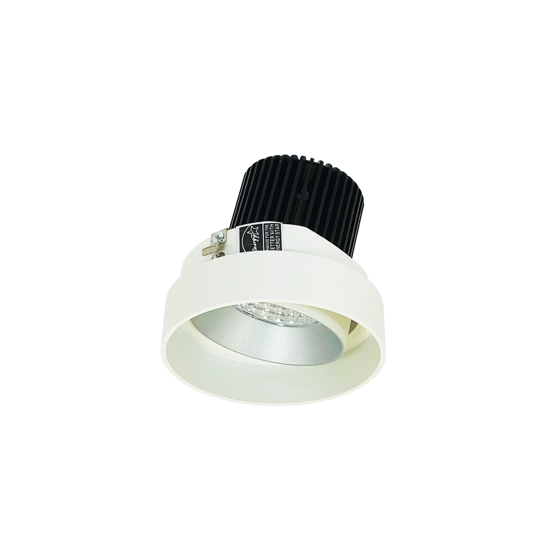 Nora NIO-4RTLA50XHZMPW/10 4 inch Iolite LED Round Trimless Adjustable, 1000lm / 14W, 5000K, Haze Adjustable / Matte Powder White Reflector