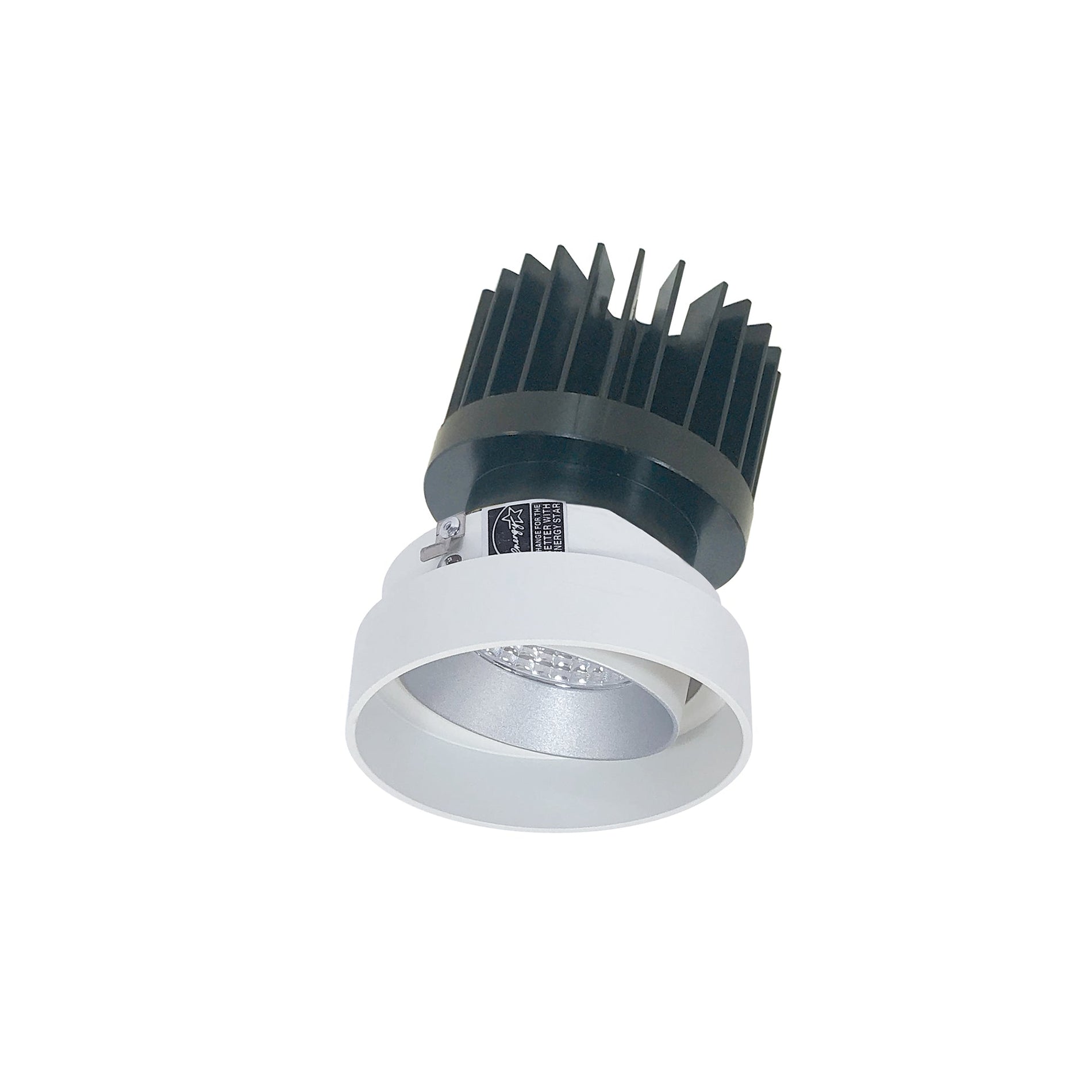 Nora NIO-4RTLA35XHZMPW/HL 4 inch Iolite LED Round Trimless Adjustable, 1500lm/2000lm/2500lm (varies by housing), 3500K, Haze Adjustable / Matte Powder White Reflector
