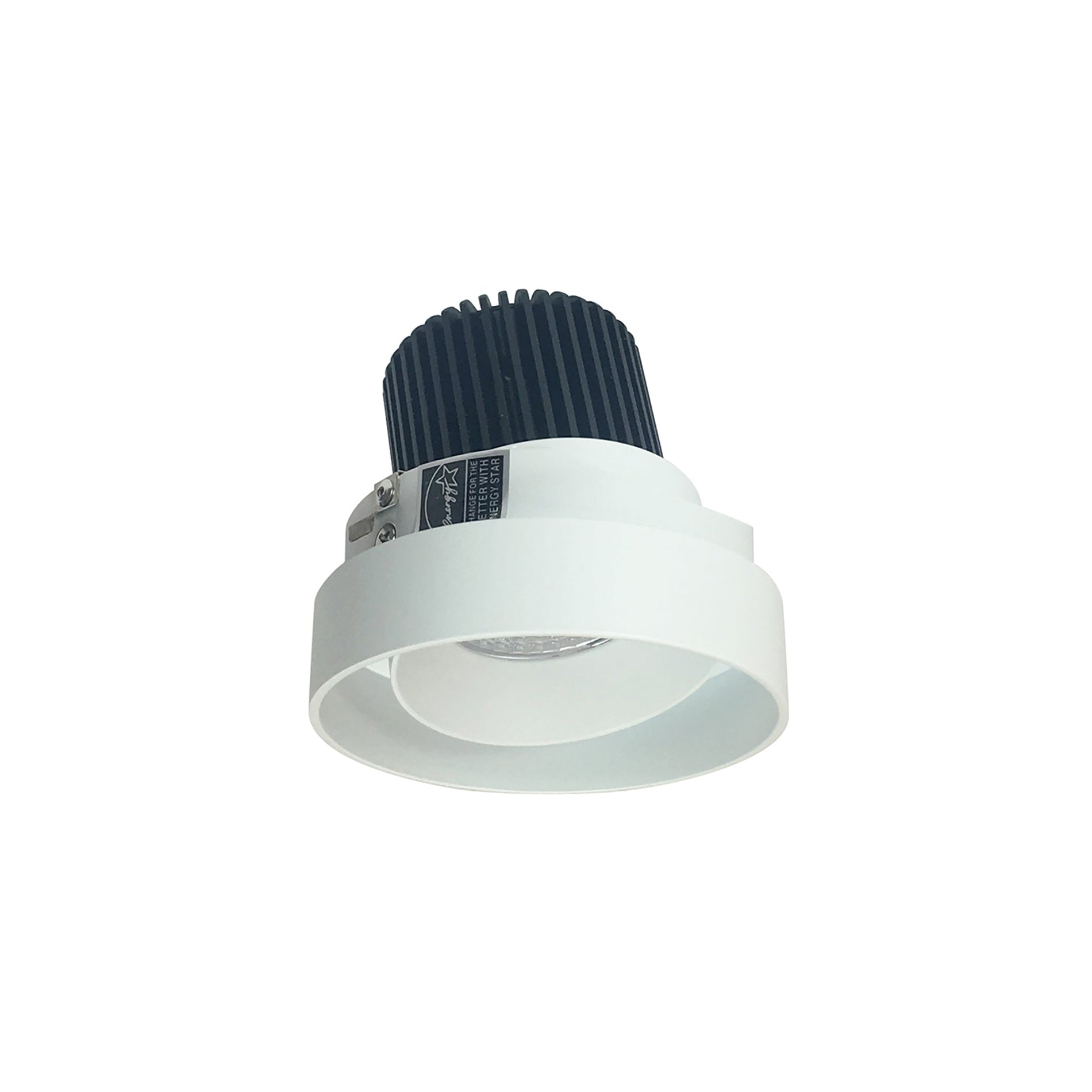 Nora NIO-4RTLA50XMPW 4 inch Iolite LED Round Trimless Adjustable, 800lm / 14W, 5000K, Matte Powder White Adjustable / Matte Powder White Reflector