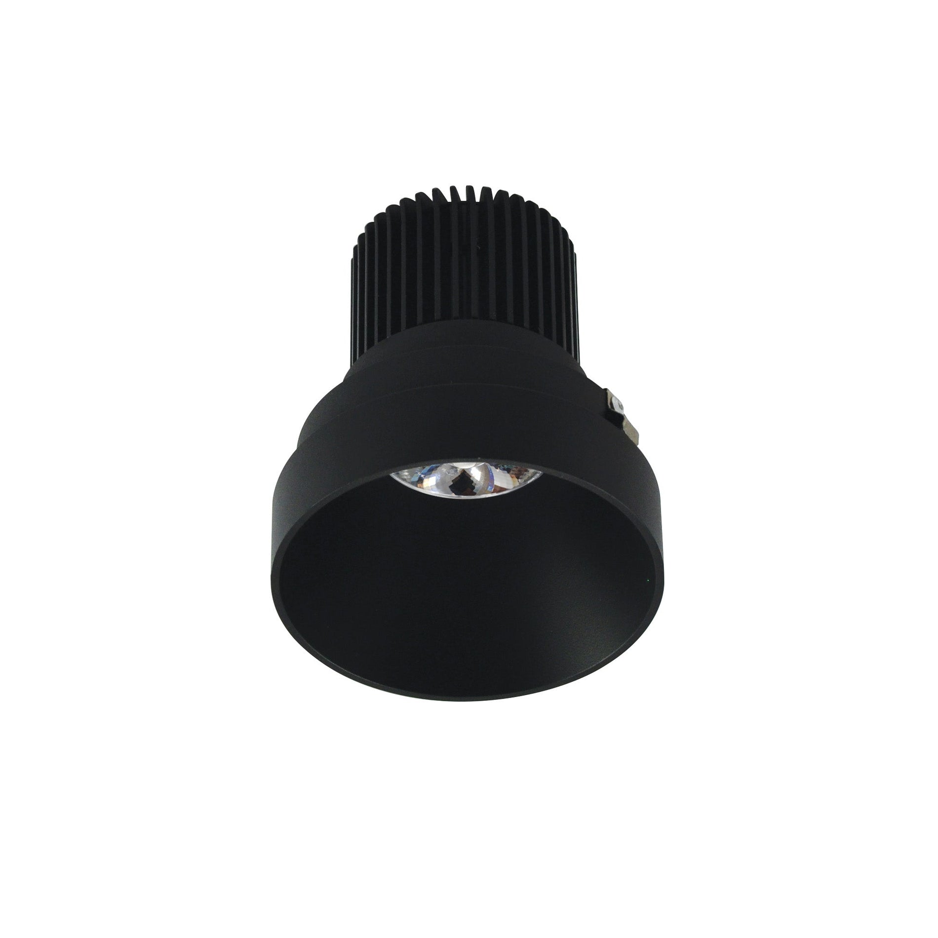 Nora NIO-4RTLNDC30QBB 4 inch Iolite LED Round Trimless Downlight, 10-Degree Optic, 850lm / 12W, 3000K, Black Finish