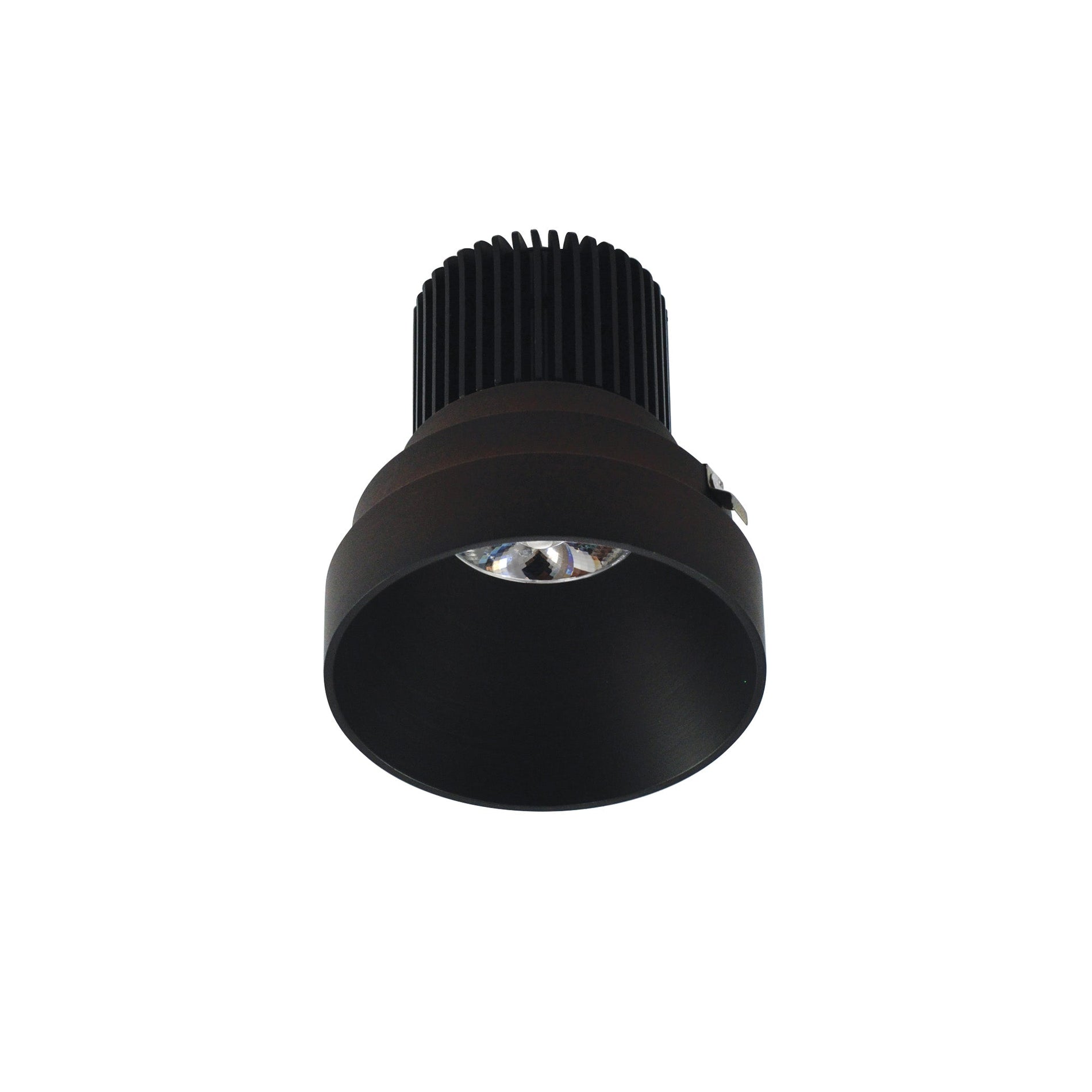 Nora NIO-4RTLNDC27QBZ 4 inch Iolite LED Round Trimless Downlight, 10-Degree Optic, 850lm / 12W, 2700K, Bronze Finish