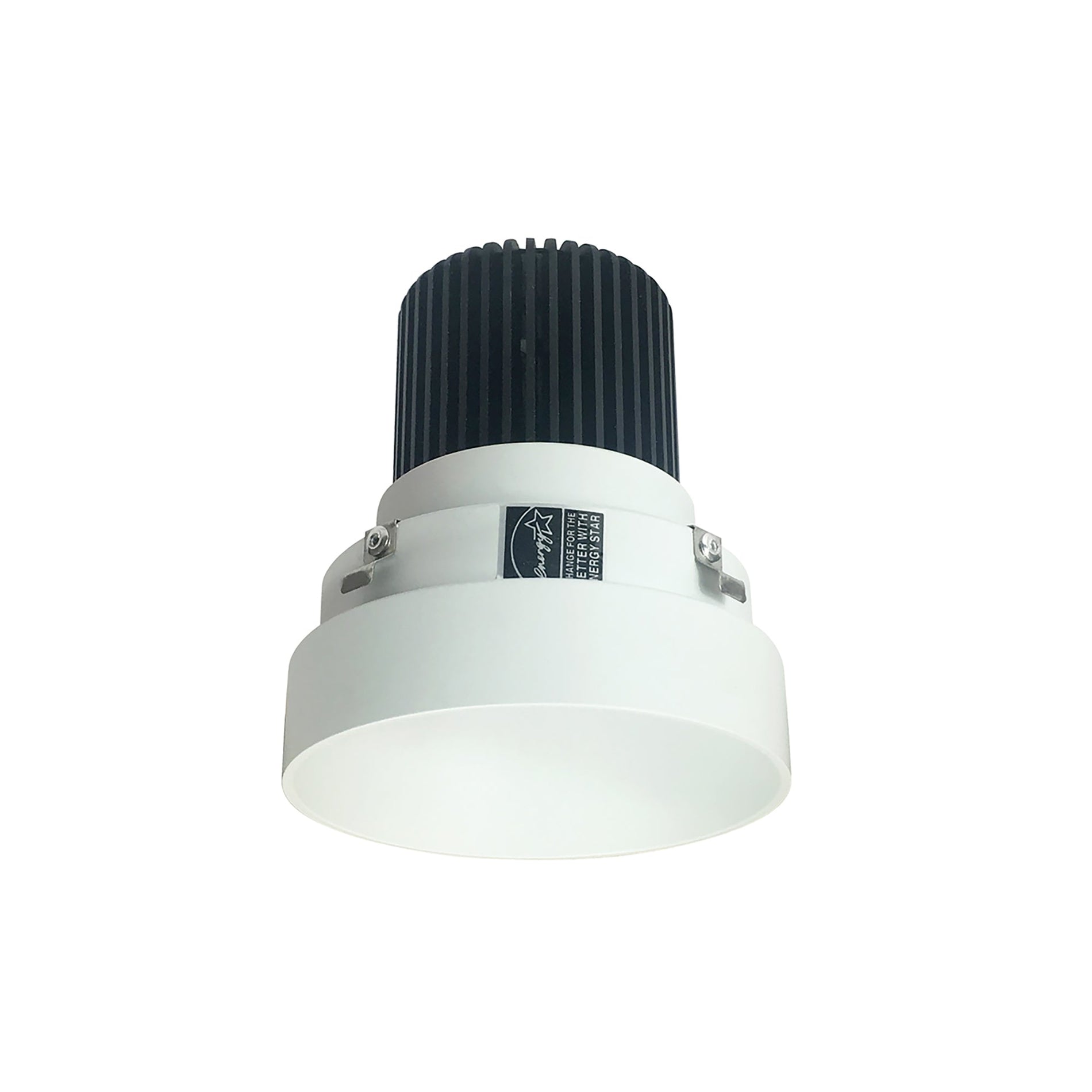 Nora NIO-4RTLNDC30QMPW 4 inch Iolite LED Round Trimless Downlight, 10-Degree Optic, 850lm / 12W, 3000K, Matte Powder White Finish