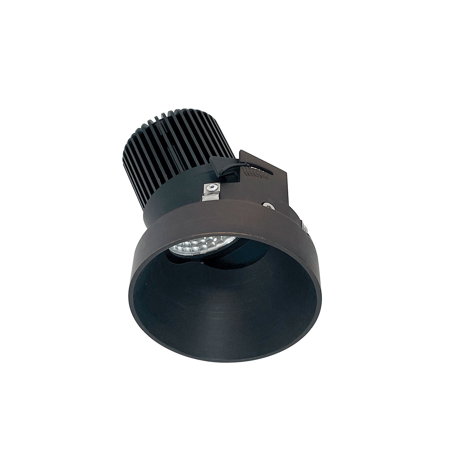 Nora NIO-4RTSLACDXBZ 4 inch Iolite LED Round Trimless Adjustable Slot, 800lm / 14W, Comfort Dim, Bronze Finish