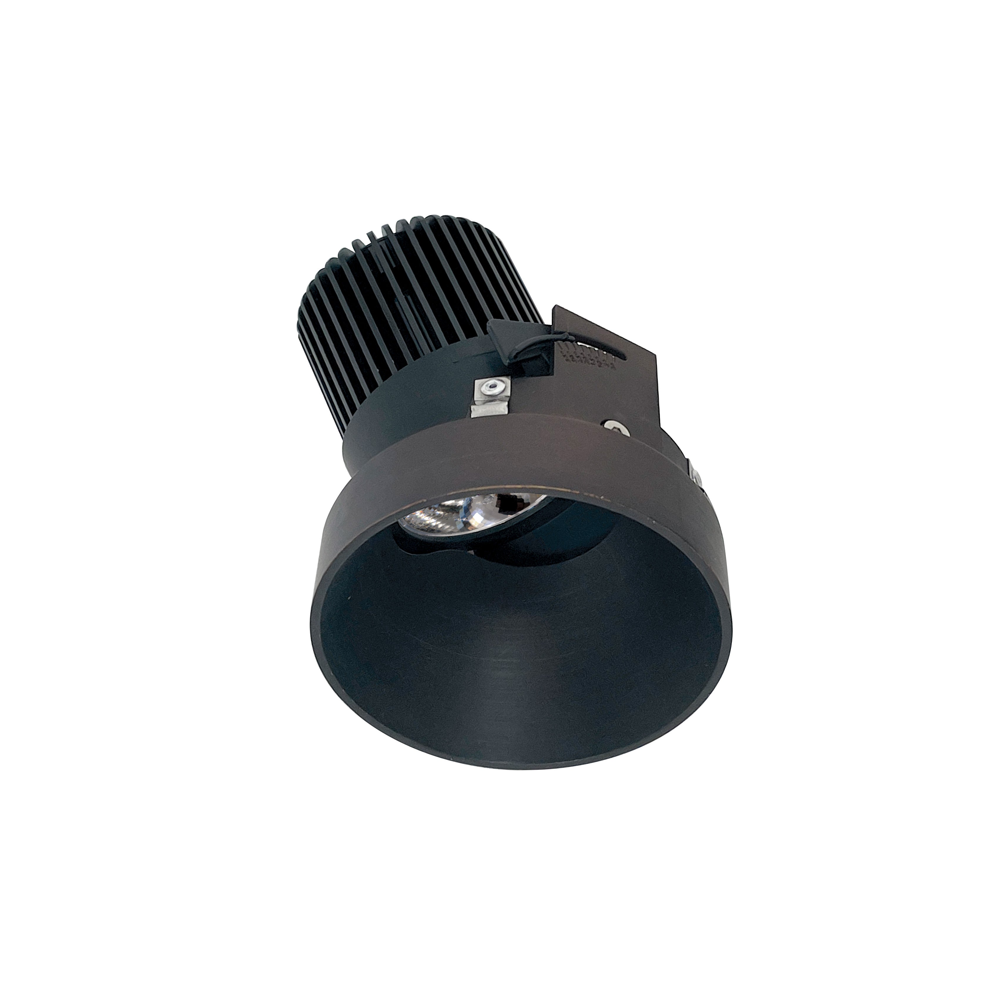 Nora NIO-4RTSLA35QBZ 4 inch Iolite LED Round Trimless Adjustable Slot, 10-Degree Optic, 850lm / 12W, 3500K, Bronze Finish