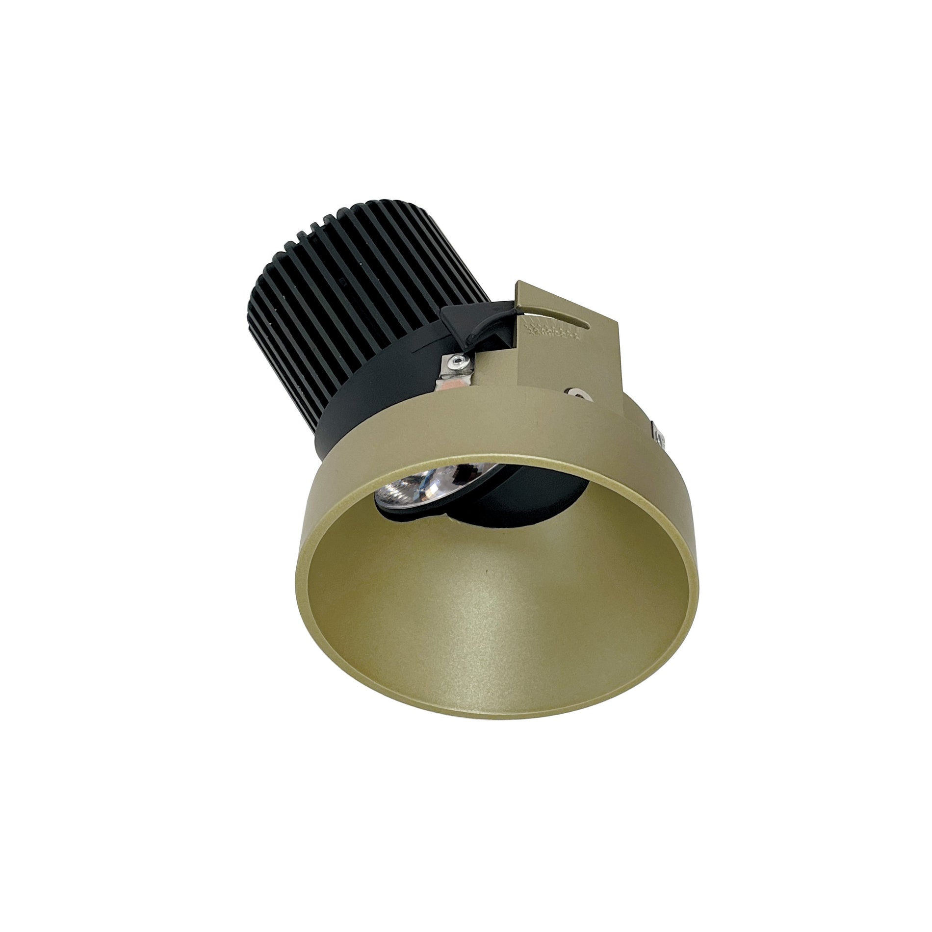 Nora NIO-4RTSLA30QCH 4 inch Iolite LED Round Trimless Adjustable Slot, 10-Degree Optic, 850lm / 12W, 3000K, Champagne Haze Finish