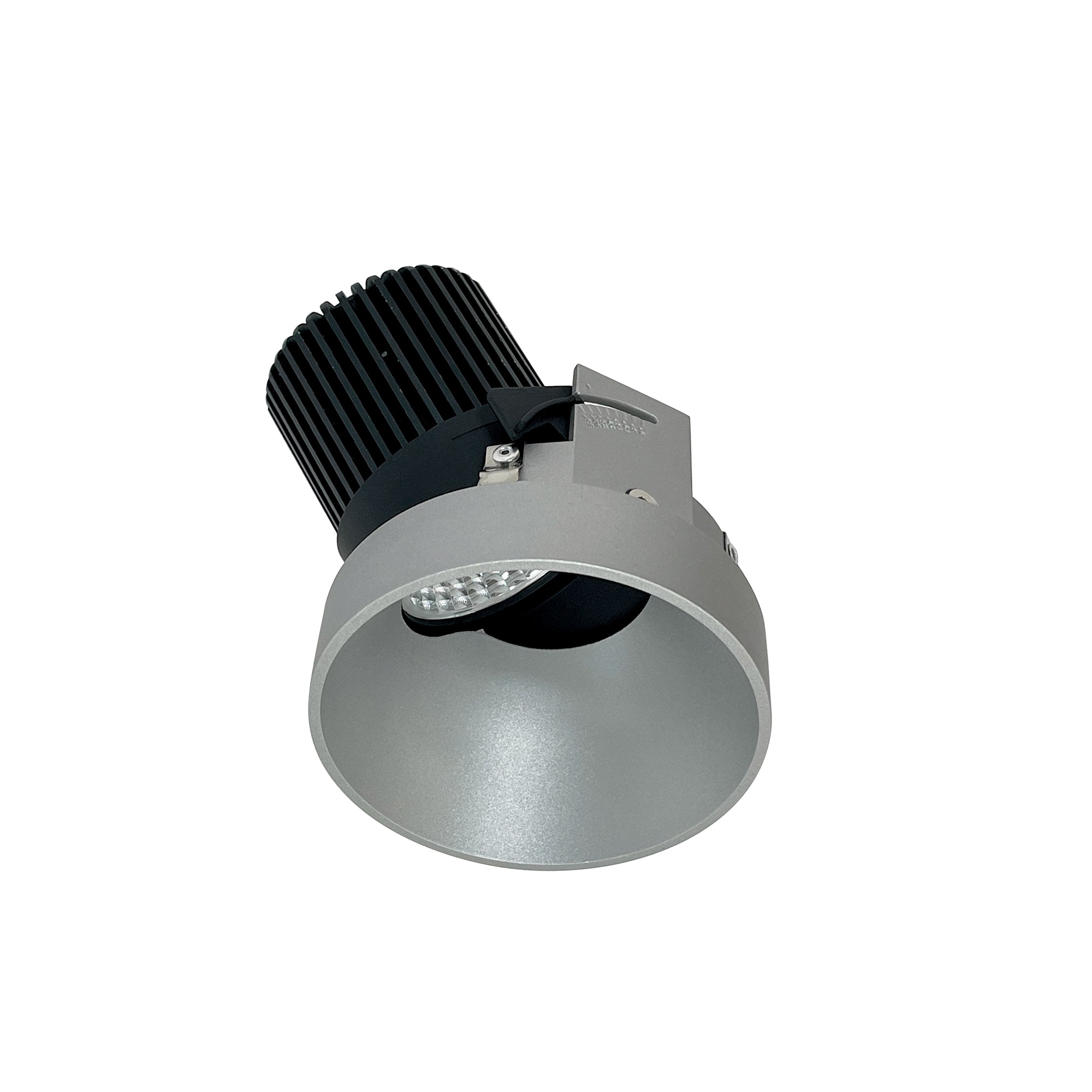 Nora NIO-4RTSLACDXHZ 4 inch Iolite LED Round Trimless Adjustable Slot, 800lm / 14W, Comfort Dim, Haze Finish