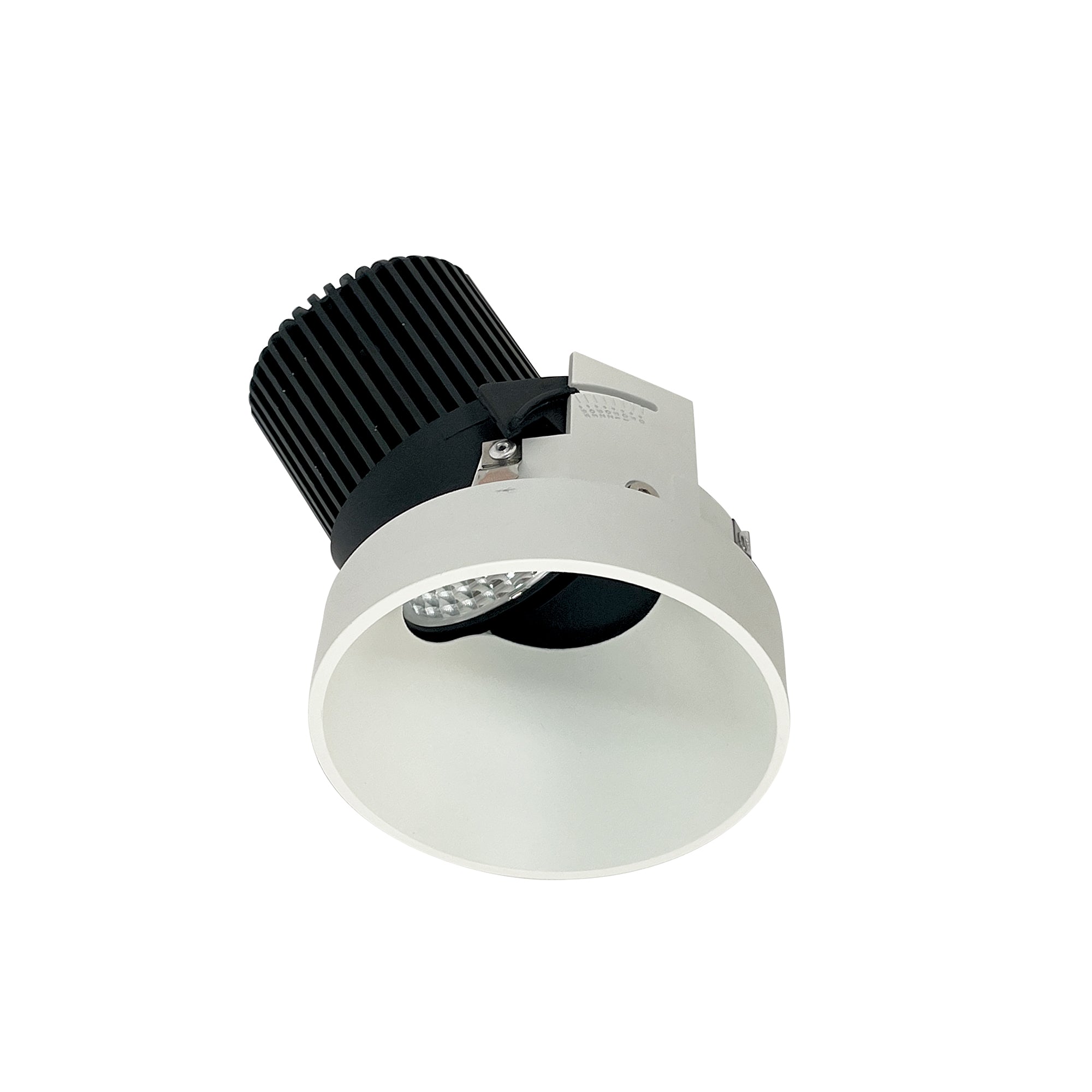 Nora NIO-4RTSLACDXWW 4 inch Iolite LED Round Trimless Adjustable Slot, 800lm / 14W, Comfort Dim, White Finish