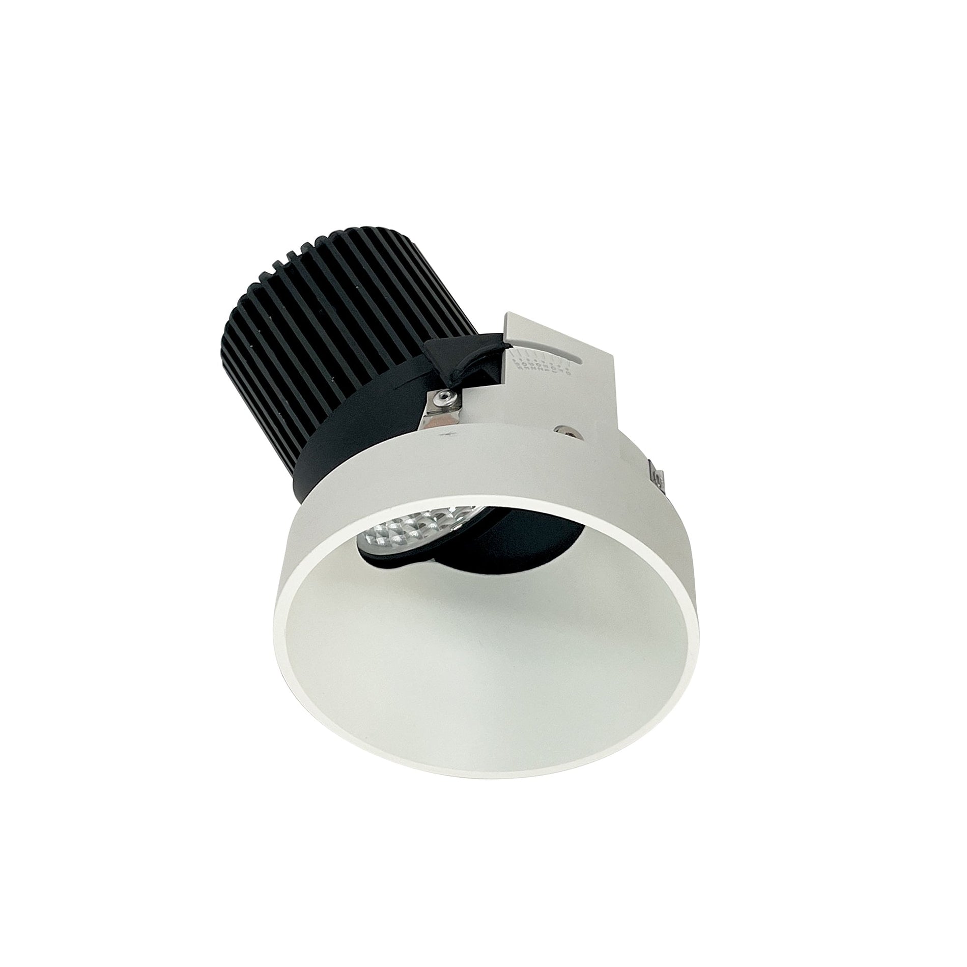 Nora NIO-4RTSLA50XWW 4 inch Iolite LED Round Trimless Adjustable Slot, 800lm / 14W, 5000K, White Finish