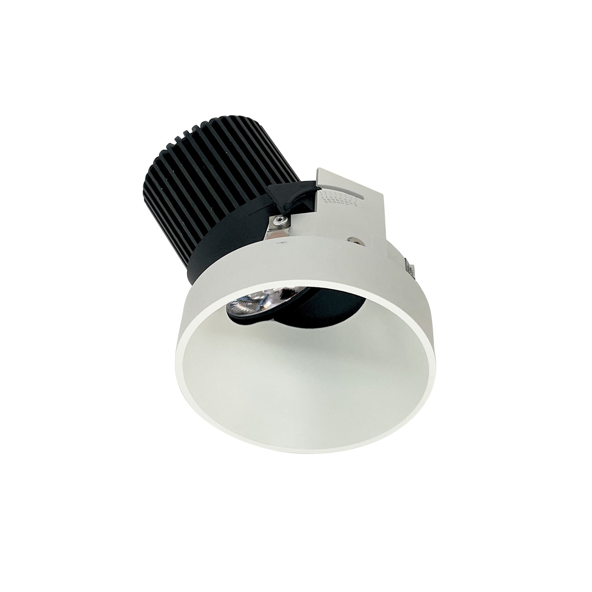 Nora NIO-4RTSLA27QWW 4 inch Iolite LED Round Trimless Adjustable Slot, 10-Degree Optic, 850lm / 12W, 2700K, White Finish
