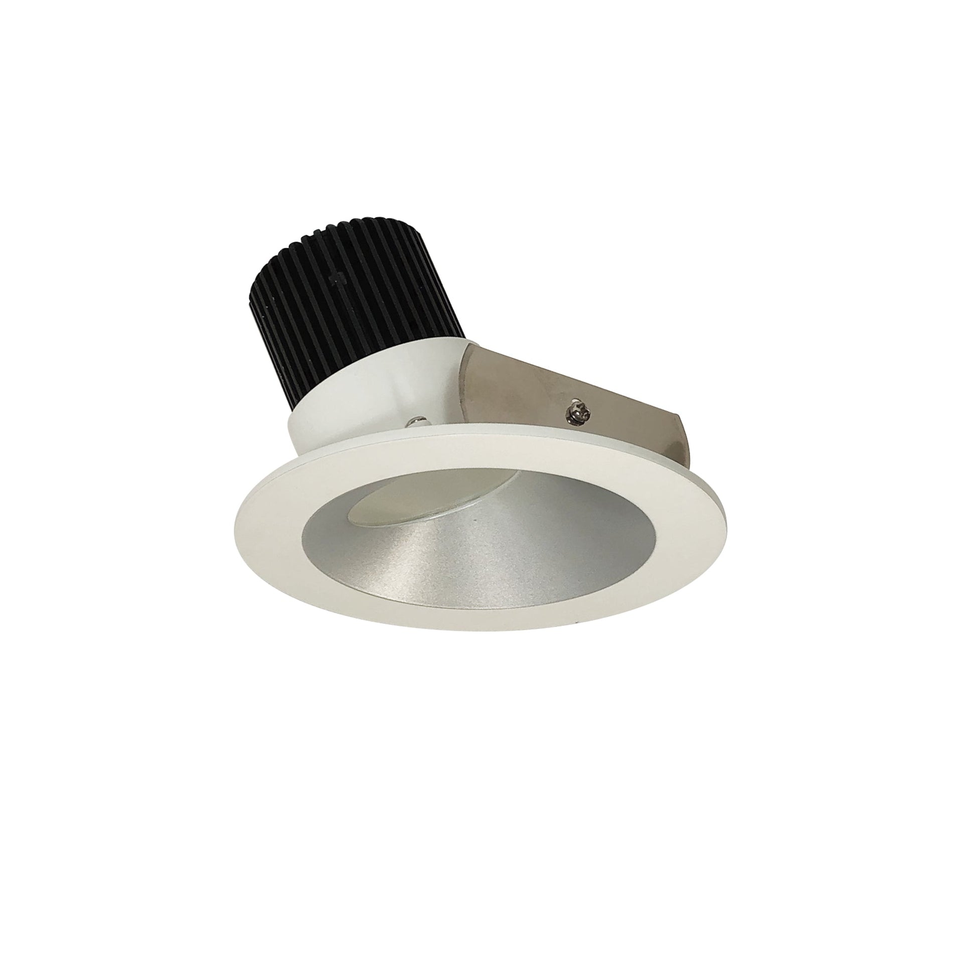 Nora NIO-4RWCDXHZMPW 4 inch Iolite LED Round Wall Wash, 800lm / 14W, Comfort Dim, Haze Reflector / Matte Powder White Flange