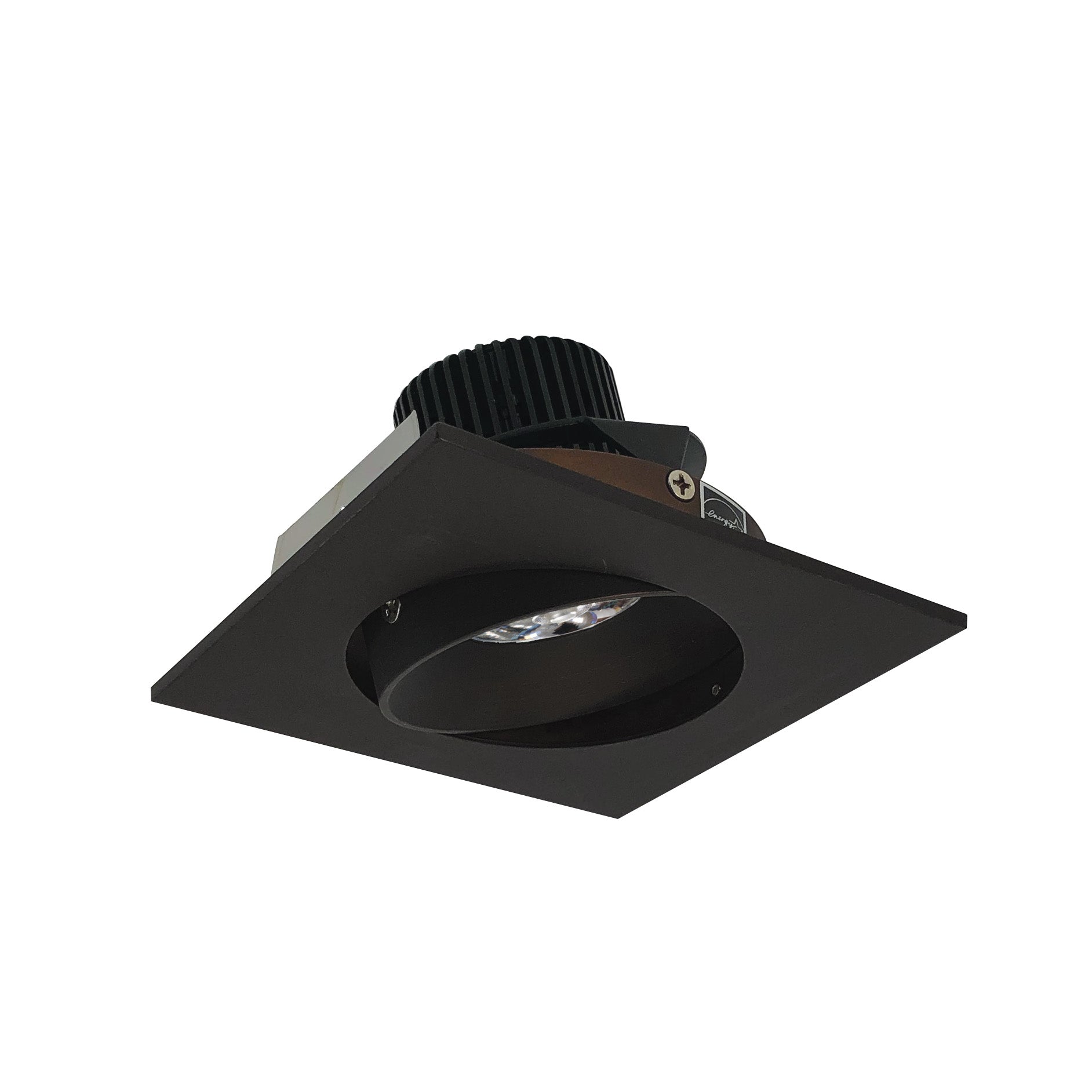 Nora NIO-4SC27QBZ 4 inch Iolite LED Square Adjustable Cone Reflector, 10-Degree Optic, 800lm / 12W, 2700K, Bronze Reflector / Bronze Flange