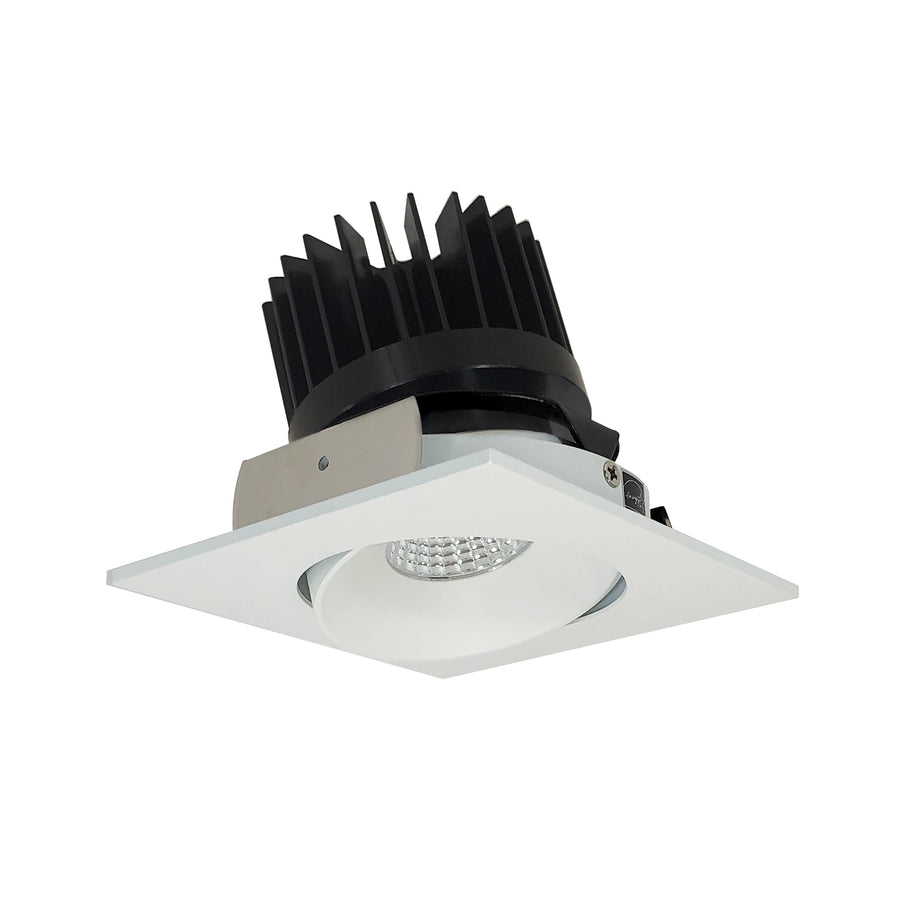 Nora NIO-4SC50XMPW/HL 4 inch Iolite LED Square Adjustable Cone Reflector, 1500lm/2000lm/2500lm (varies by housing), 5000K, Matte Powder White Reflector / Matte Powder White Flange