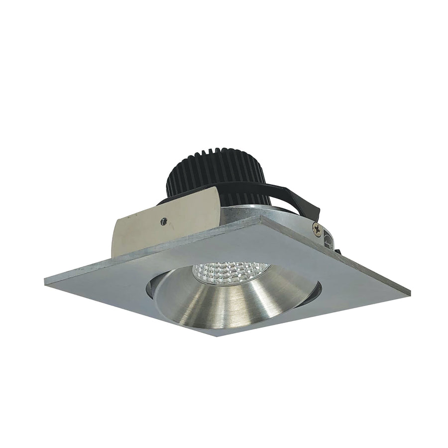 Nora NIO-4SCCDXNN/HL 4 inch Iolite LED Square Adjustable Cone Reflector, 1500lm/2000lm/2500lm (varies by housing), Comfort Dim, Natural Metal Reflector / Natural Metal Flange