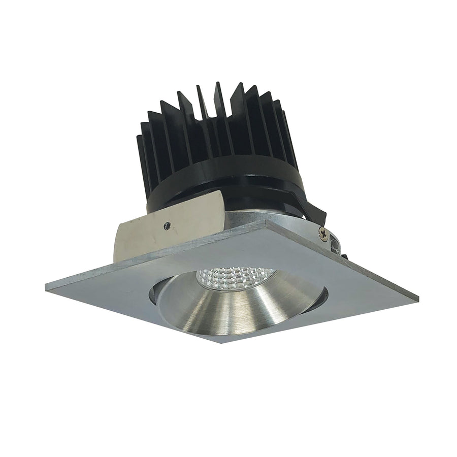 Nora NIO-4SC50XNN/HL 4 inch Iolite LED Square Adjustable Cone Reflector, 1500lm/2000lm/2500lm (varies by housing), 5000K, Natural Metal Reflector / Natural Metal Flange