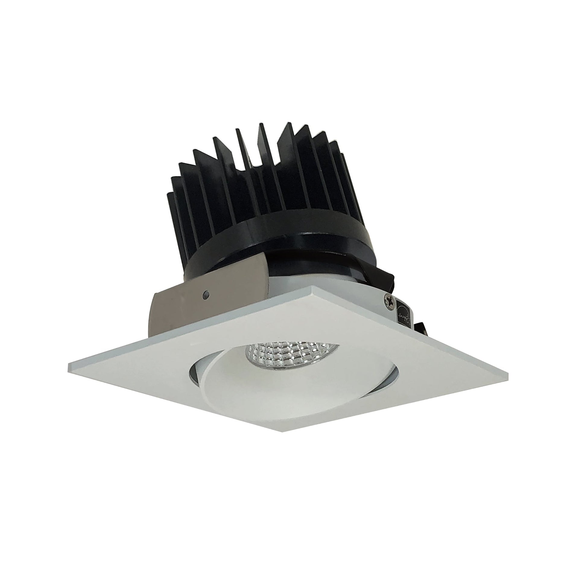 Nora NIO-4SC27XWW/HL 4 inch Iolite LED Square Adjustable Cone Reflector, 1500lm/2000lm/2500lm (varies by housing), 2700K, White Reflector / White Flange