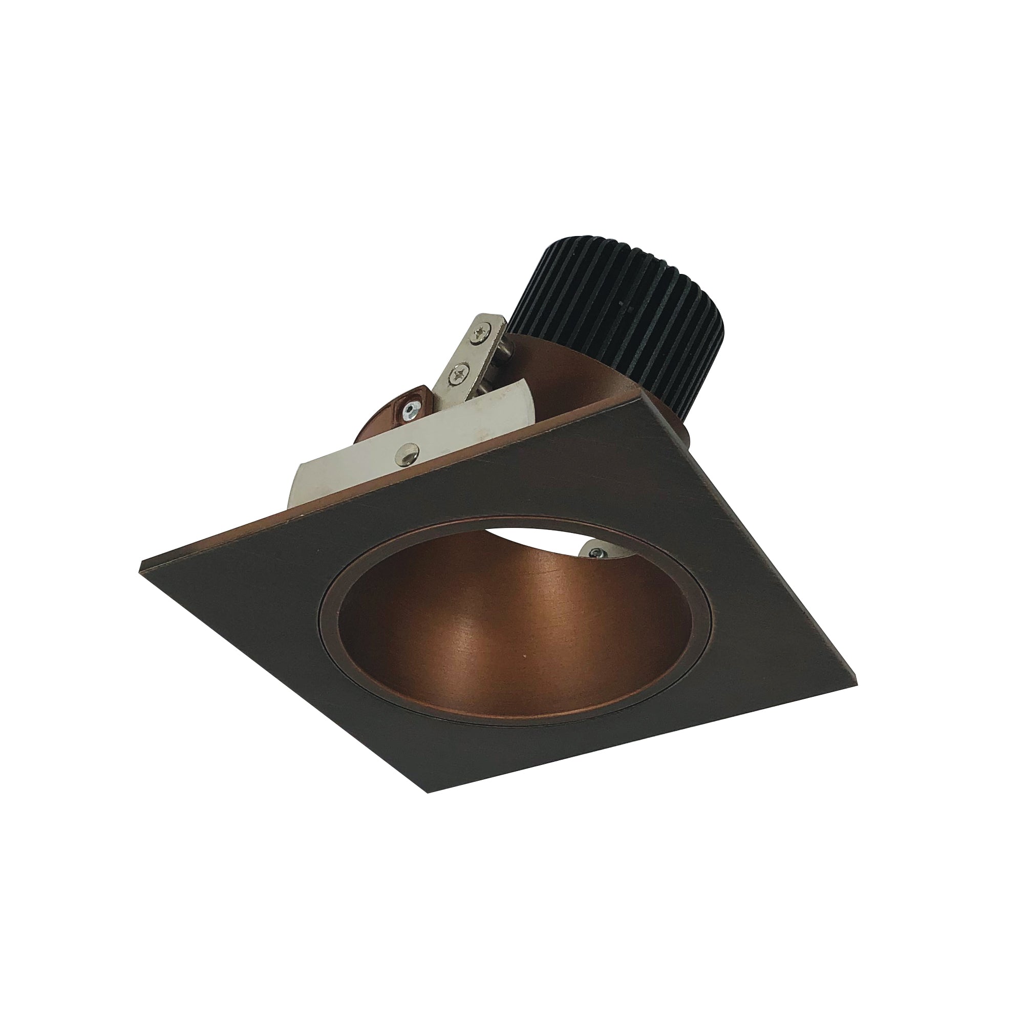 Nora NIO-4SD35XBZ/10 4 inch Iolite LED Square Adjustable Reflector with Round Aperture, 1000lm / 14W, 3500K, Bronze Reflector / Bronze Flange