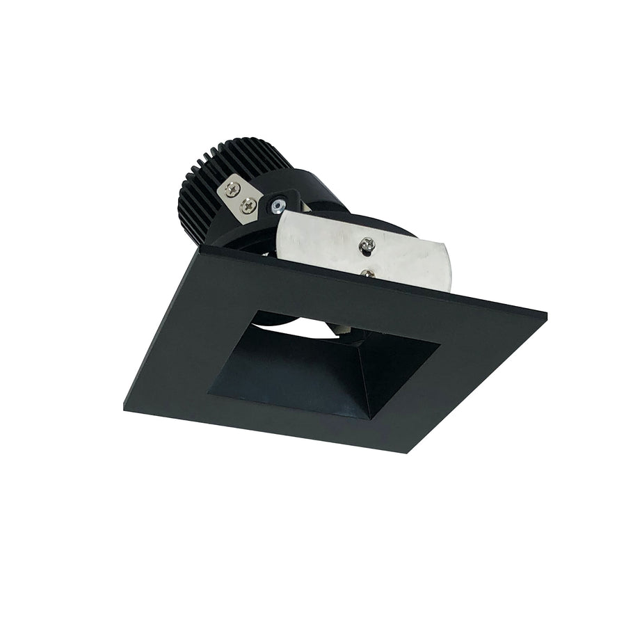 Nora NIO-4SDSQ50XBB 4 inch Iolite LED Square Adjustable Reflector with Square Aperture, 800lm / 14W, 5000K, Black Reflector / Black Flange