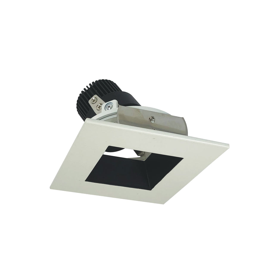 Nora NIO-4SDSQ50XBW/10 4 inch Iolite LED Square Adjustable Reflector with Square Aperture, 1000lm / 14W, 5000K, Black Reflector / White Flange