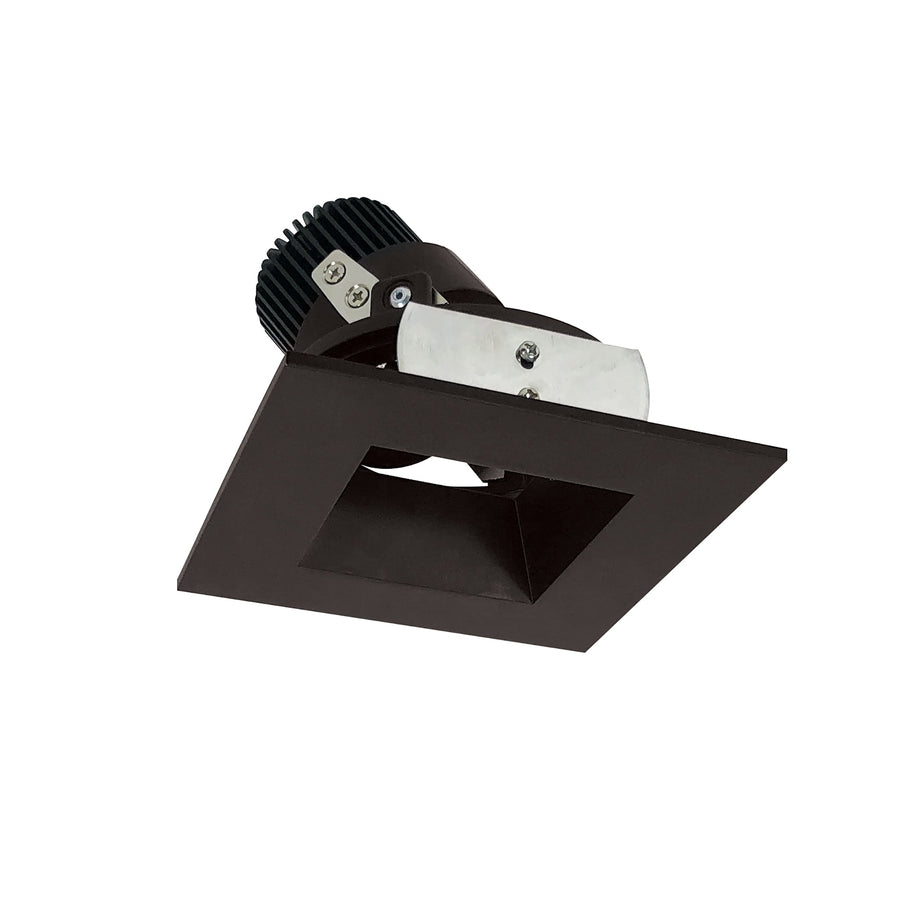 Nora NIO-4SDSQ40QBZ 4 inch Iolite LED Square Adjustable Reflector with Square Aperture, 10-Degree Optic, 800lm / 12W, 4000K, Bronze Reflector / Bronze Flange