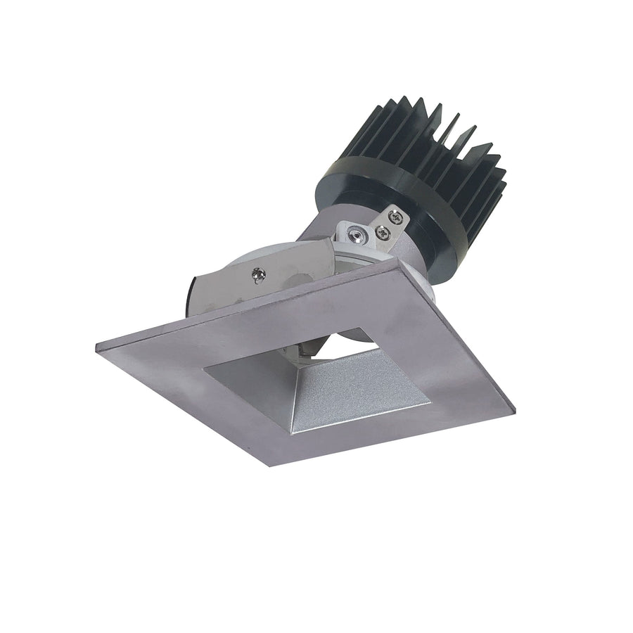 Nora NIO-4SDSQ50XHN/HL 4 inch Iolite LED Square Adjustable Reflector with Square Aperture, 1500lm/2000lm (varies by housing), 5000K, Haze Reflector / Natural Metal Flange