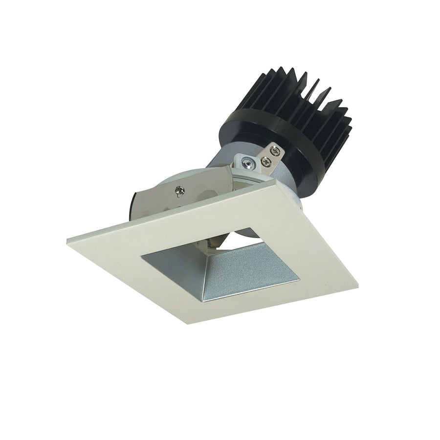 Nora NIO-4SDSQCDXHW/HL 4 inch Iolite LED Square Adjustable Reflector with Square Aperture, 1500lm/2000lm (varies by housing), Comfort Dim, Haze Reflector / White Flange