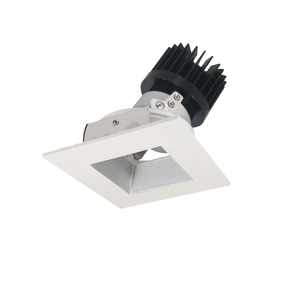 Nora NIO-4SDSQCDXHZMPW/HL 4 inch Iolite LED Square Adjustable Reflector with Square Aperture, 1500lm/2000lm (varies by housing), Comfort Dim, Haze Reflector / Matte Powder White Flange