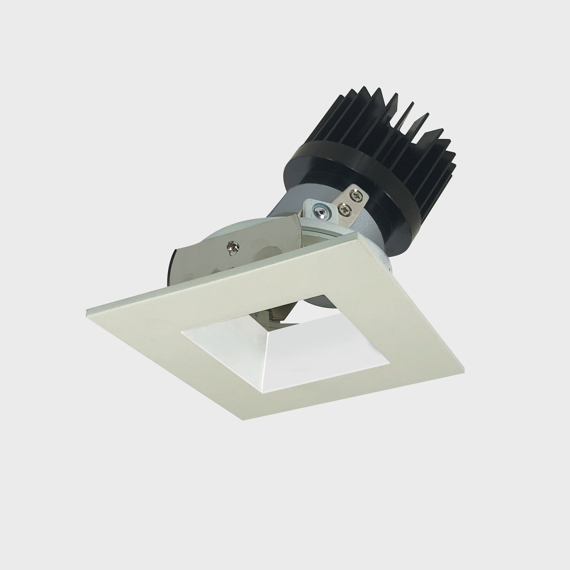 Nora NIO-4SDSQ35XWW/HL 4 inch Iolite LED Square Adjustable Reflector with Square Aperture, 1500lm/2000lm (varies by housing), 3500K, White Reflector / White Flange