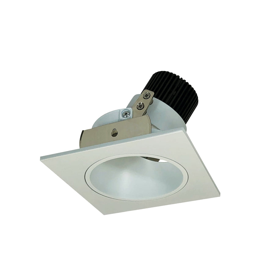 Nora NIO-4SD40XWW/10 4 inch Iolite LED Square Adjustable Reflector with Round Aperture, 1000lm / 14W, 4000K, White Reflector / White Flange