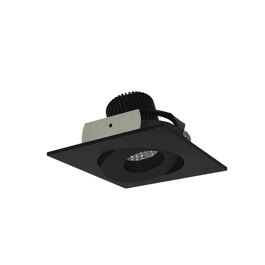 Nora NIO-4SGCDXBB 4 inch Iolite LED Square Adjustable Gimbal, 800lm / 14W, Comfort Dim, Black Finish