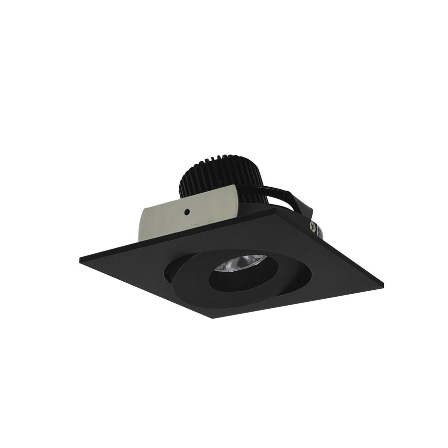 Nora NIO-4SG40QBB 4 inch Iolite LED Square Adjustable Gimbal, 10-Degree Optic, 800lm / 12W, 4000K, Black Finish