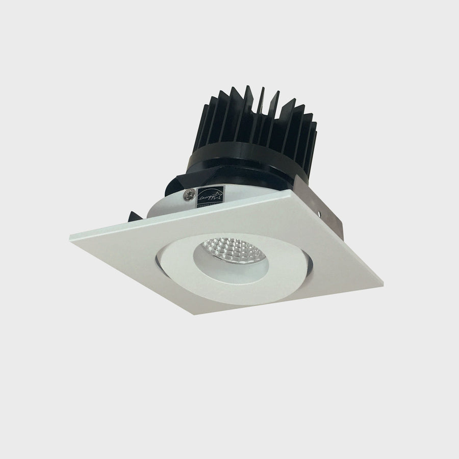 Nora NIO-4SG40XWW/HL 4 inch Iolite LED Square Adjustable Gimbal, 1500lm/2000lm/2500lm (varies by housing), 4000K, White Finish
