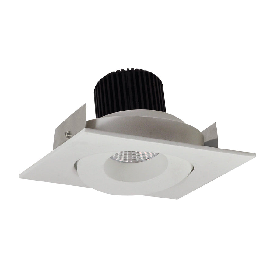 Nora NIO-4SG35XWW/10 4 inch Iolite LED Square Adjustable Gimbal, 1000lm / 14W, 3500K, White Finish