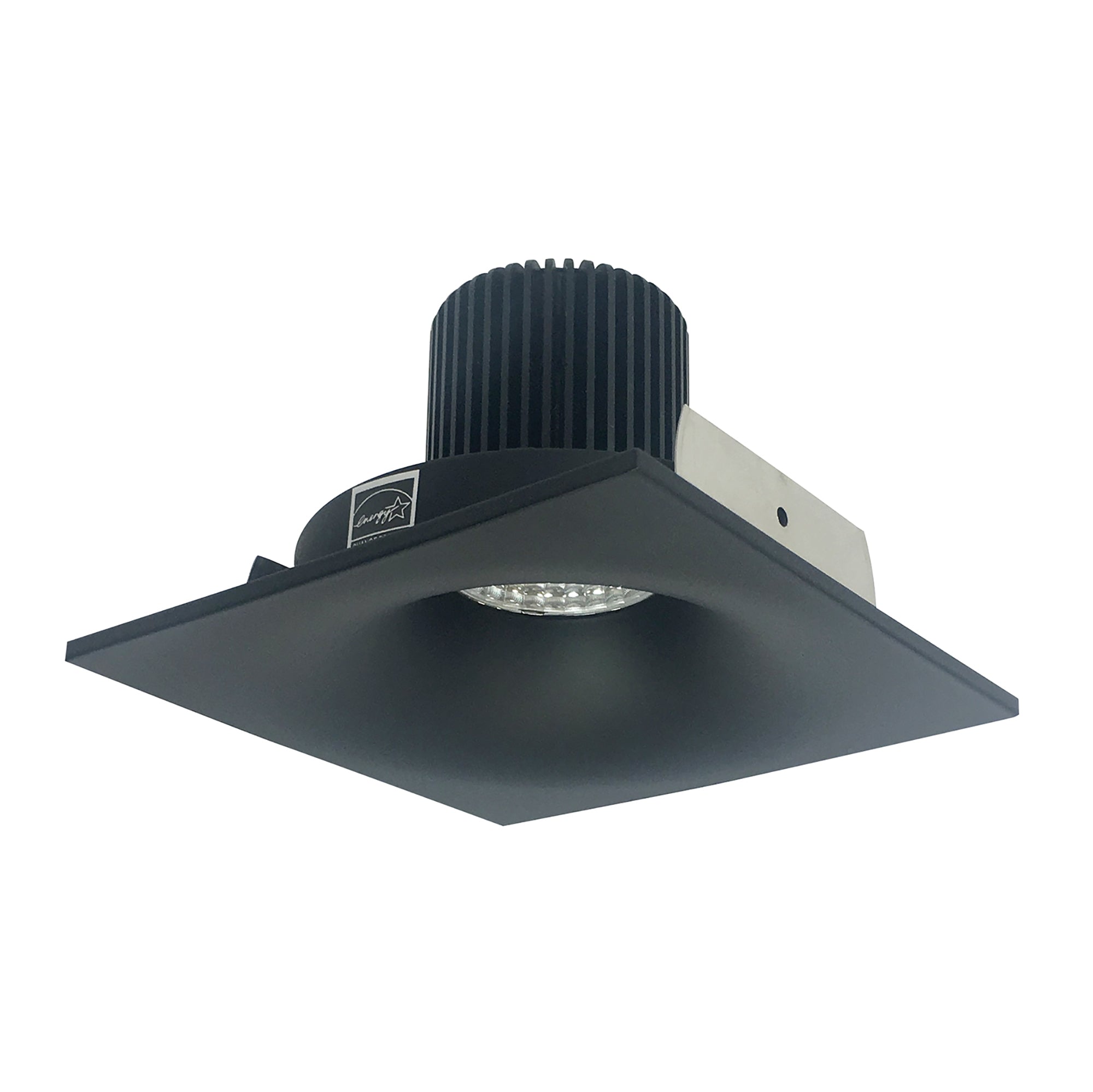 Nora NIO-4SNB35XBB/10 4 inch Iolite LED Square Bullnose, 1000lm / 14W, 3500K, Black Finish