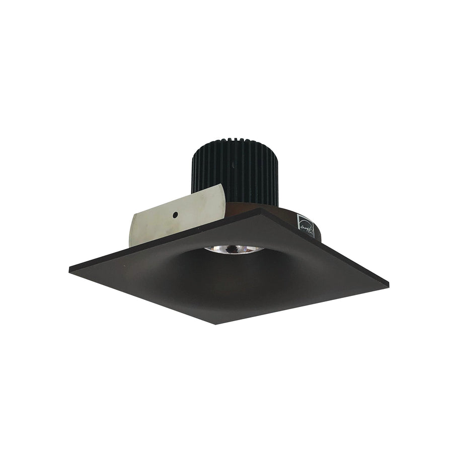 Nora NIO-4SNB27QBZ 4 inch Iolite LED Square Bullnose, 10-Degree Optic, 950lm / 12W, 2700K, Bronze Finish
