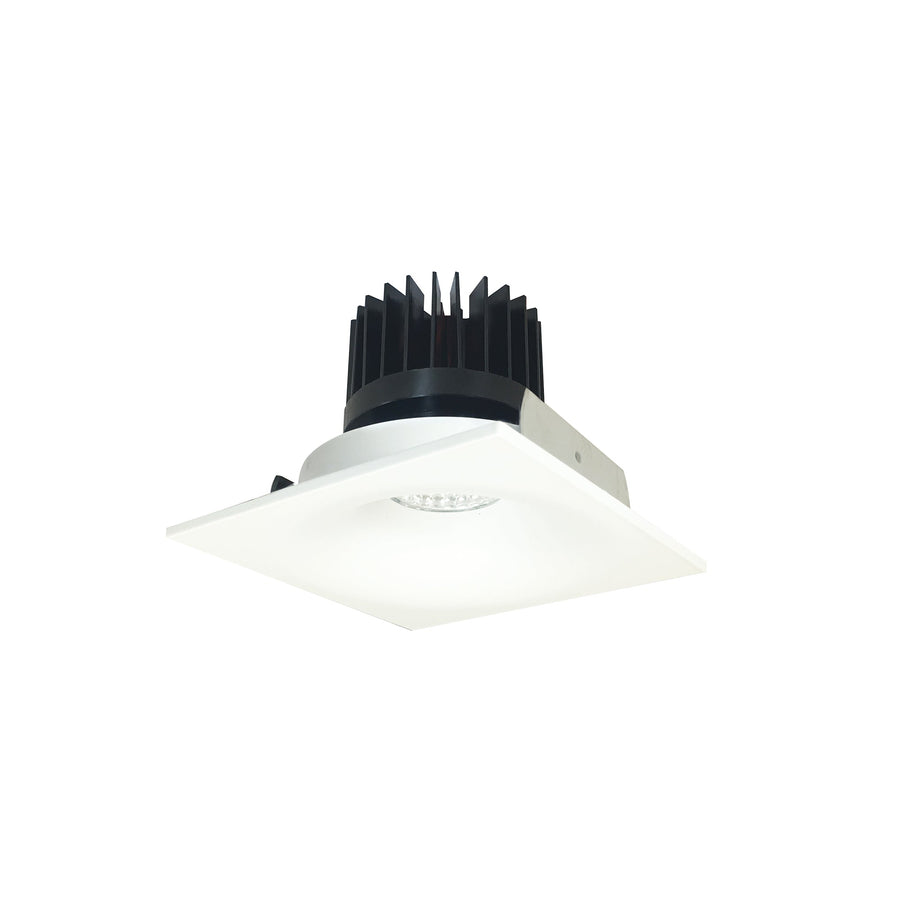 Nora NIO-4SNB27XMPW/HL 4 inch Iolite LED Square Bullnose, 1500lm/2000lm/2500lm (varies by housing), 2700K, Matte Powder White Finish