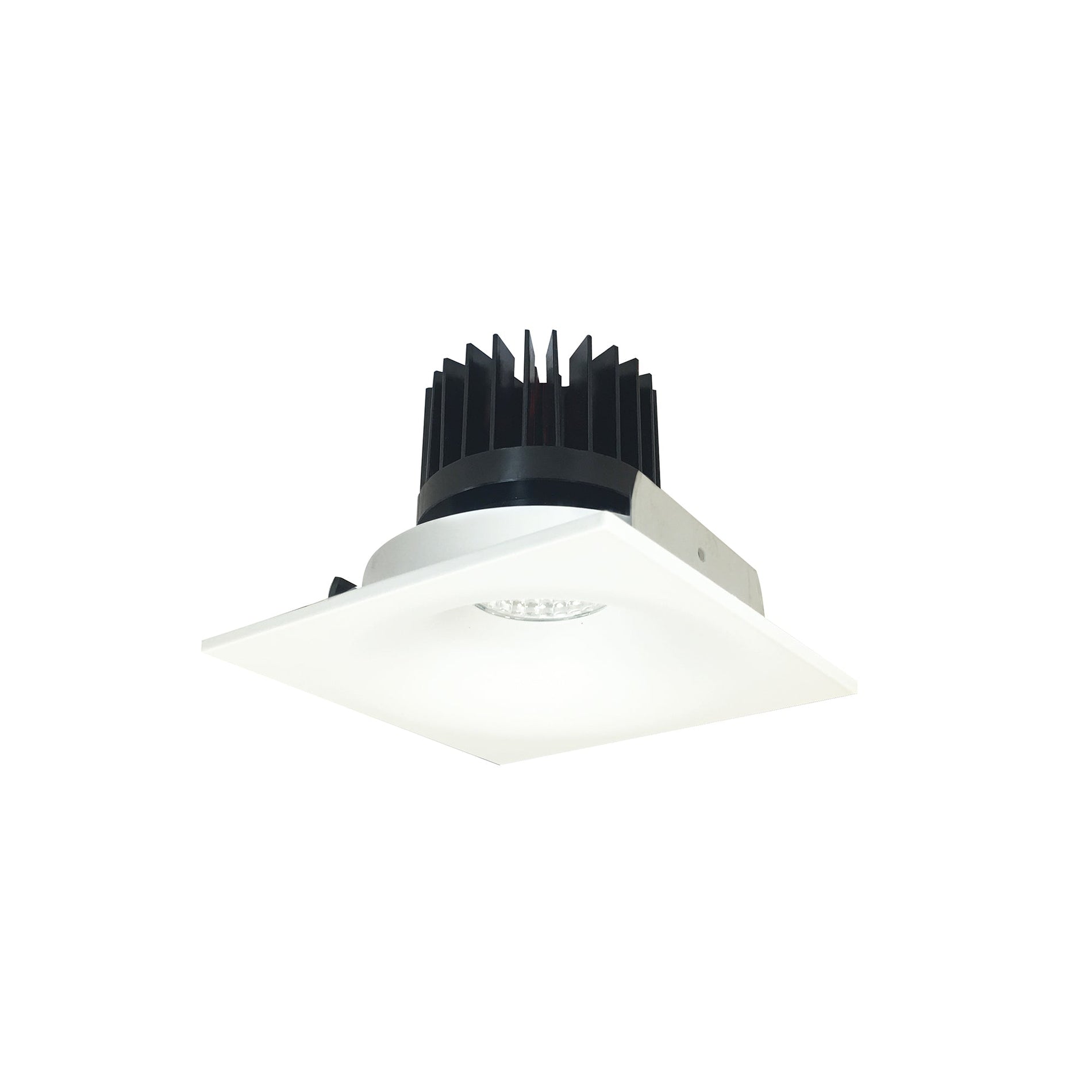 Nora NIO-4SNBCDXNN 4 inch Iolite LED Square Bullnose, 800lm / 14W, Comfort Dim, Natural Metal Finish