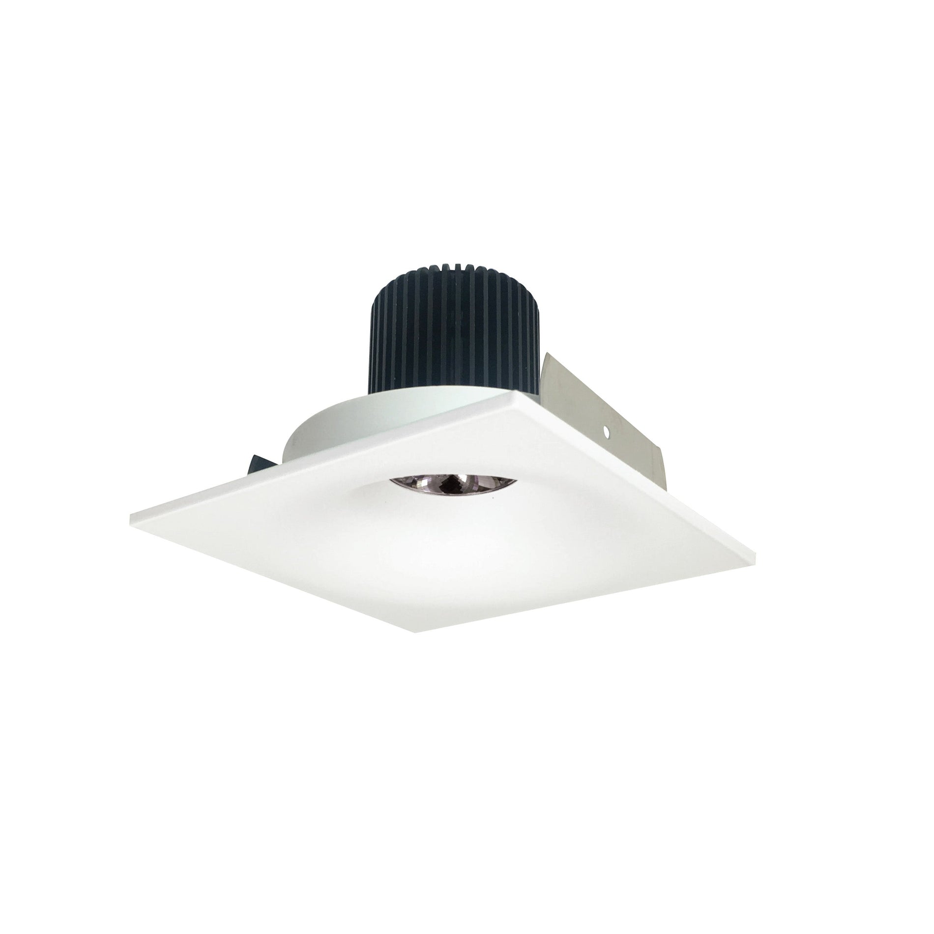 Nora NIO-4SNB40QMPW 4 inch Iolite LED Square Bullnose, 10-Degree Optic, 950lm / 12W, 4000K, Matte Powder White Finish
