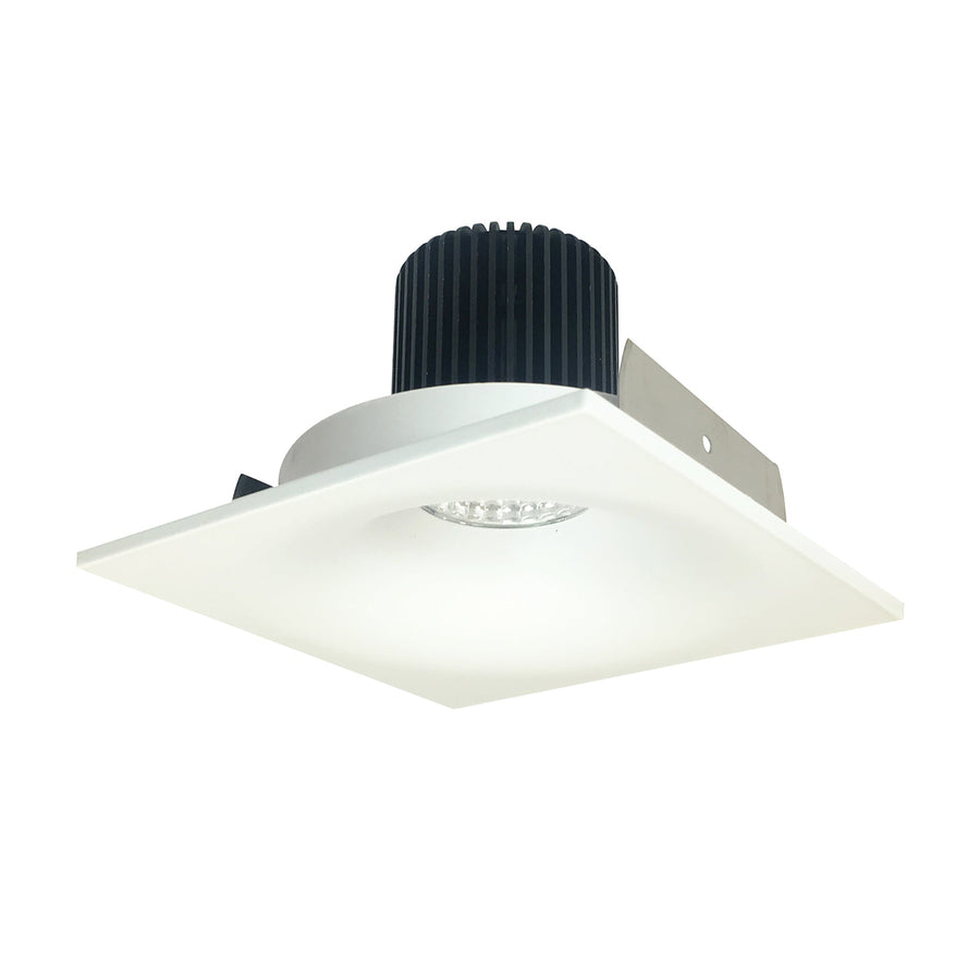 Nora NIO-4SNB27XMPW/10 4 inch Iolite LED Square Bullnose, 1000lm / 14W, 2700K, Matte Powder White Finish