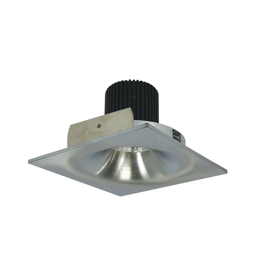 Nora NIO-4SNB27XNN/10 4 inch Iolite LED Square Bullnose, 1000lm / 14W, 2700K, Natural Metal Finish