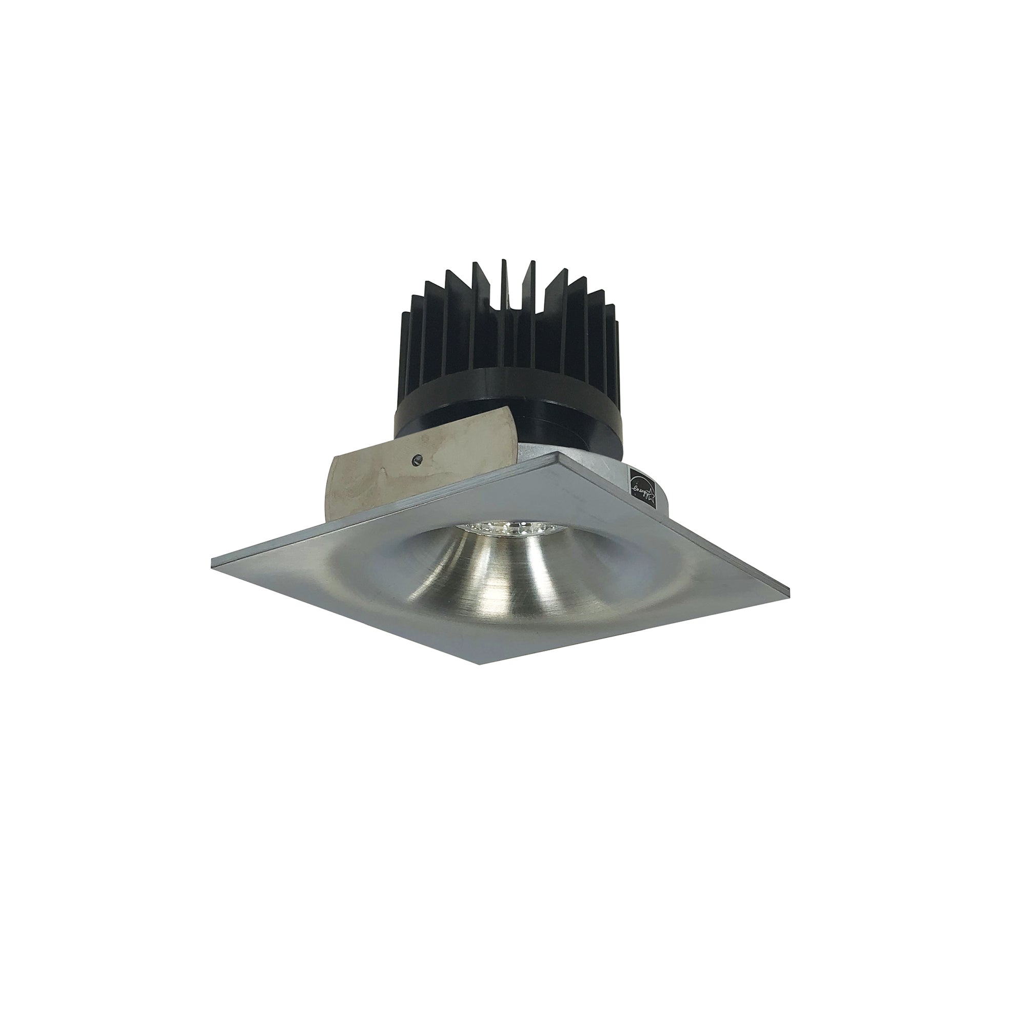 Nora NIO-4SNB35XNN/HL 4 inch Iolite LED Square Bullnose, 1500lm/2000lm/2500lm (varies by housing), 3500K, Natural Metal Finish