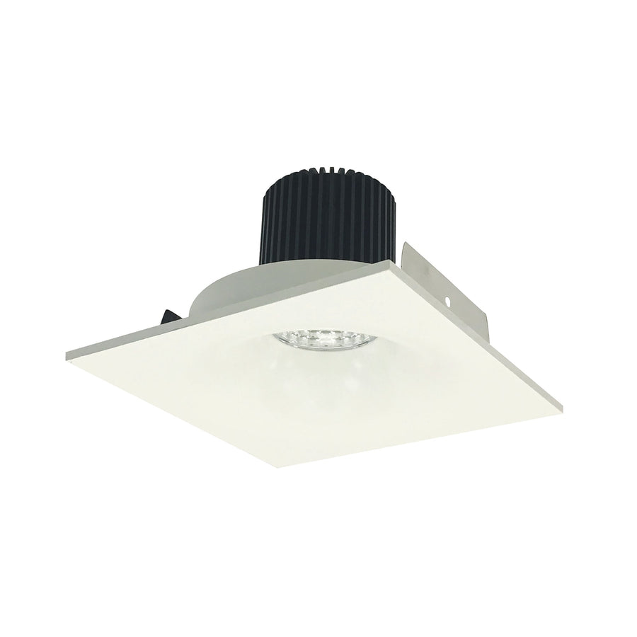 Nora NIO-4SNB27XWW/10 4 inch Iolite LED Square Bullnose, 1000lm / 14W, 2700K, White Finish
