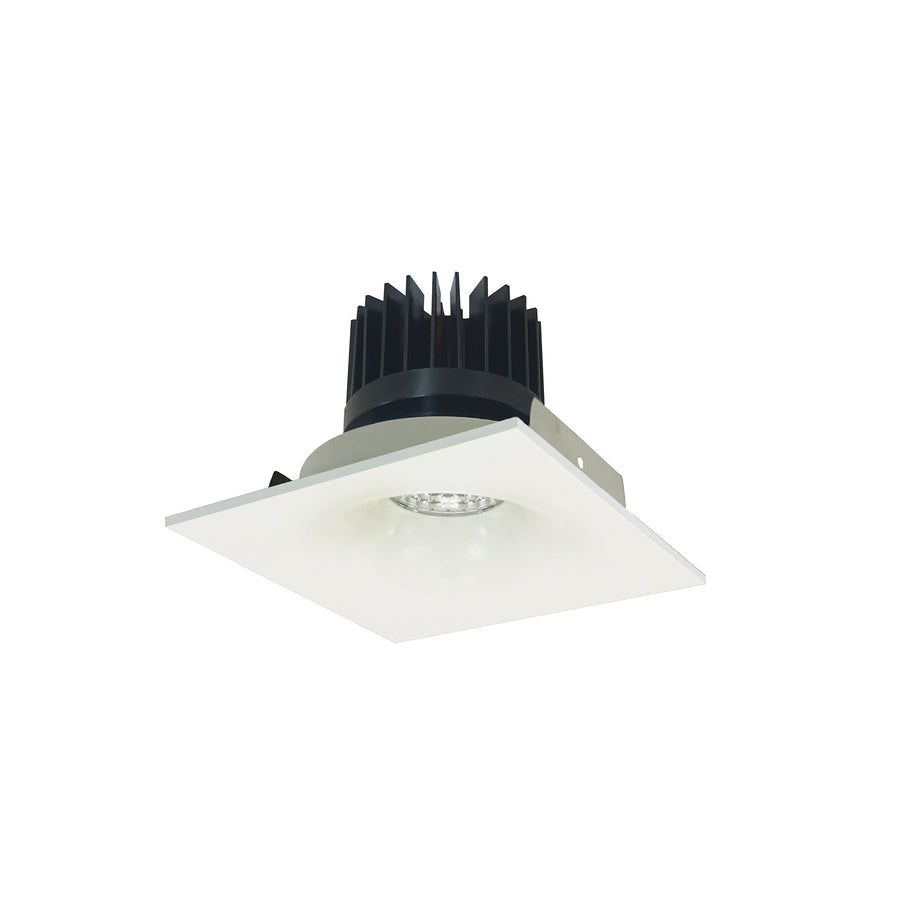 Nora NIO-4SNB27XWW/HL 4 inch Iolite LED Square Bullnose, 1500lm/2000lm/2500lm (varies by housing), 2700K, White Finish