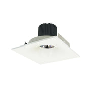 Nora NIO-4SNB35QWW 4 inch Iolite LED Square Bullnose, 10-Degree Optic, 950lm / 12W, 3500K, White Finish