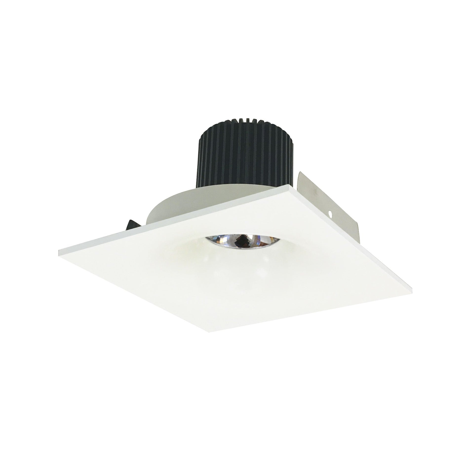 Nora NIO-4SNB40QWW 4 inch Iolite LED Square Bullnose, 10-Degree Optic, 950lm / 12W, 4000K, White Finish