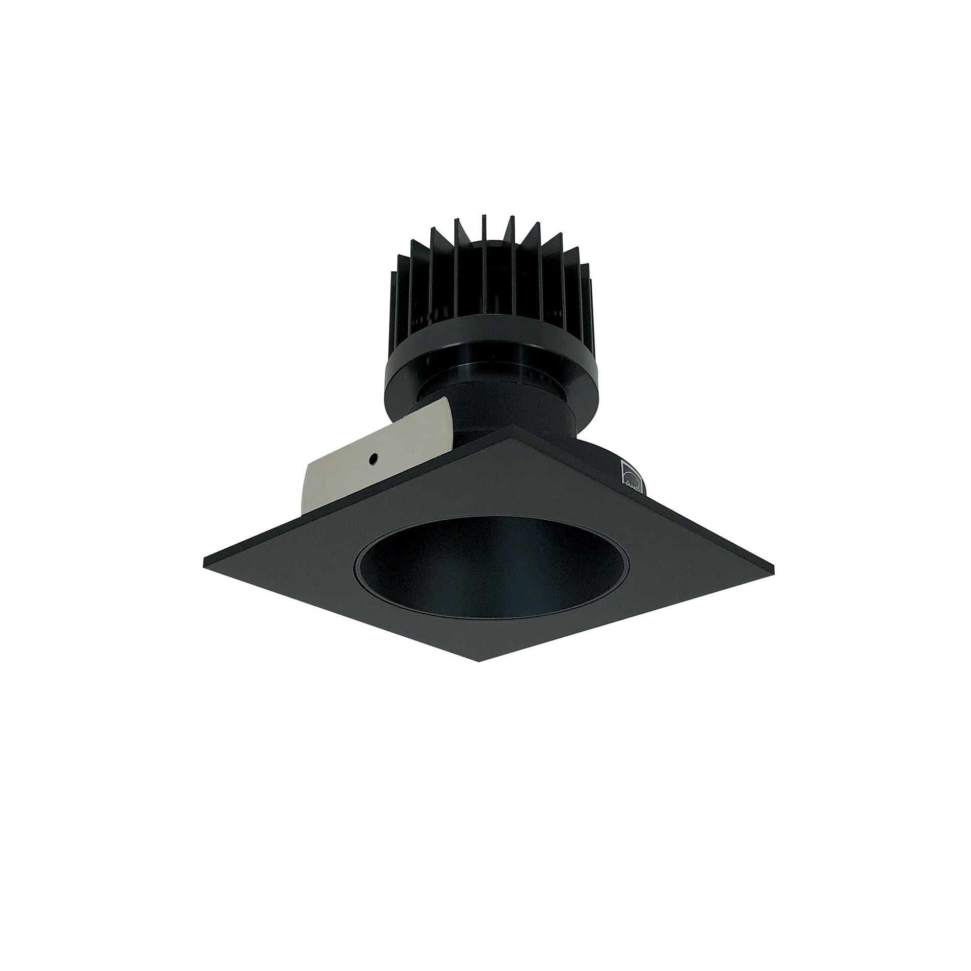 Nora NIO-4SNDC30XBB/HL 4 inch Iolite LED Square Reflector with Round Aperture, 1500lm/2000lm/2500lm (varies by housing), 3000K, Black Reflector / Black Flange