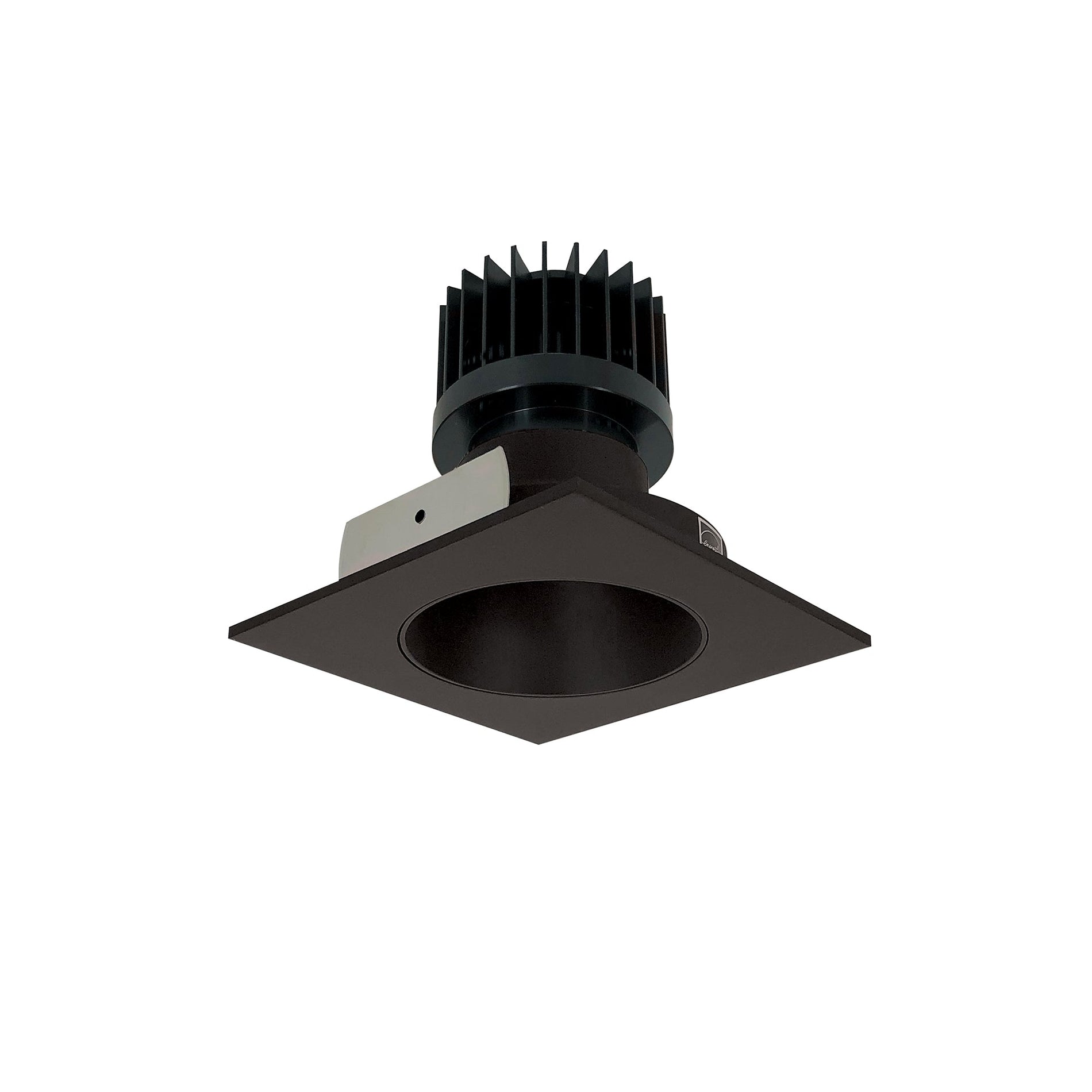 Nora NIO-4SNDC35XBZ/HL 4 inch Iolite LED Square Reflector with Round Aperture, 1500lm/2000lm/2500lm (varies by housing), 3500K, Bronze Reflector / Bronze Flange
