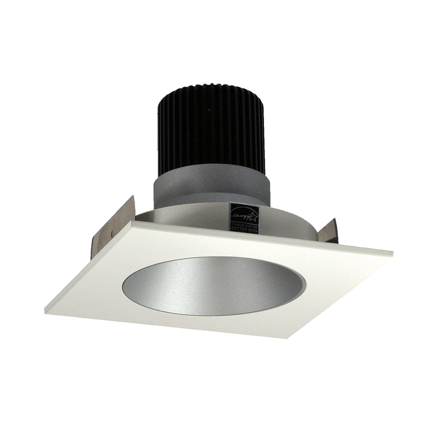 Nora NIO-4SNDC35XHW/10 4 inch Iolite LED Square Reflector with Round Aperture, 1000lm / 14W, 3500K, Haze Reflector / White Flange