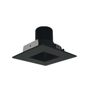 Nora NIO-4SNDSQ40QBB 4 inch Iolite LED Square Reflector with Square Aperture, 10-Degree Optic, 850lm / 12W, 4000K, Black Reflector / Black Flange