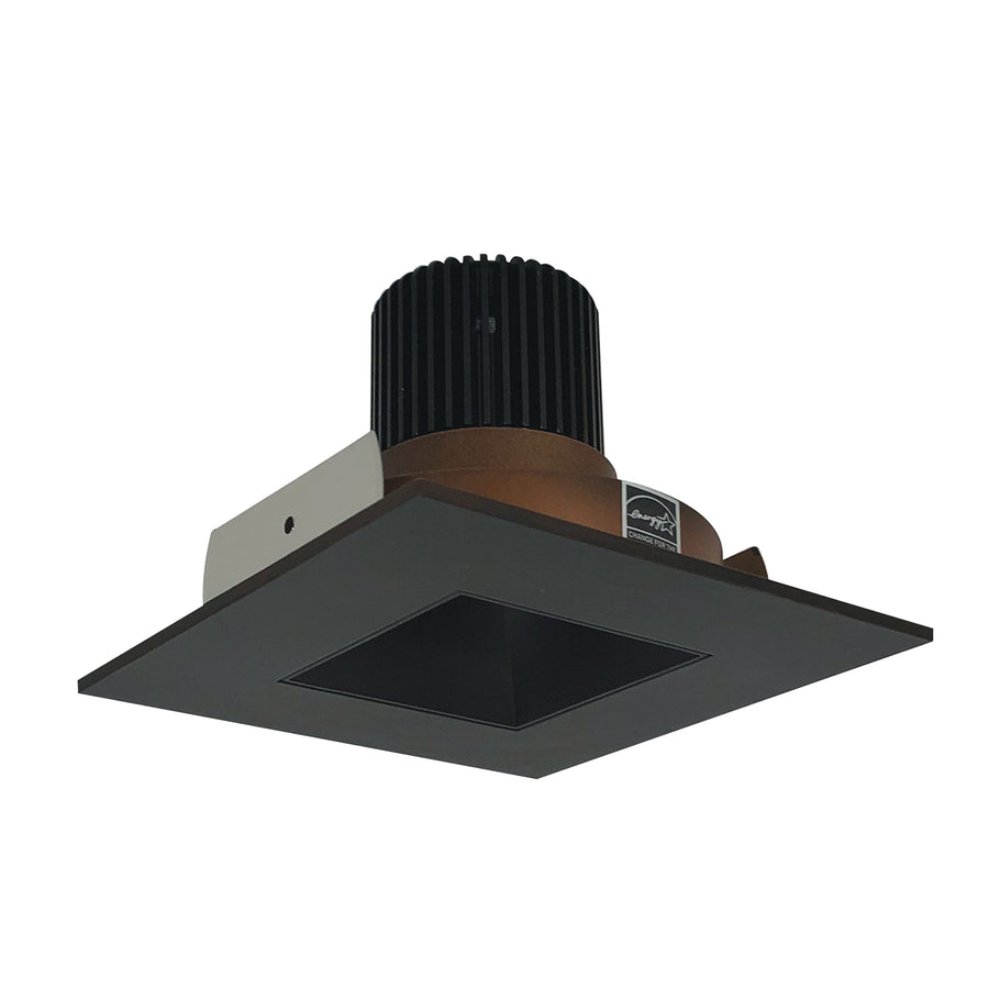 Nora NIO-4SNDSQCDXBZ 4 inch Iolite LED Square Reflector with Square Aperture, 800lm / 14W, Comfort Dim, Bronze Reflector / Bronze Flange