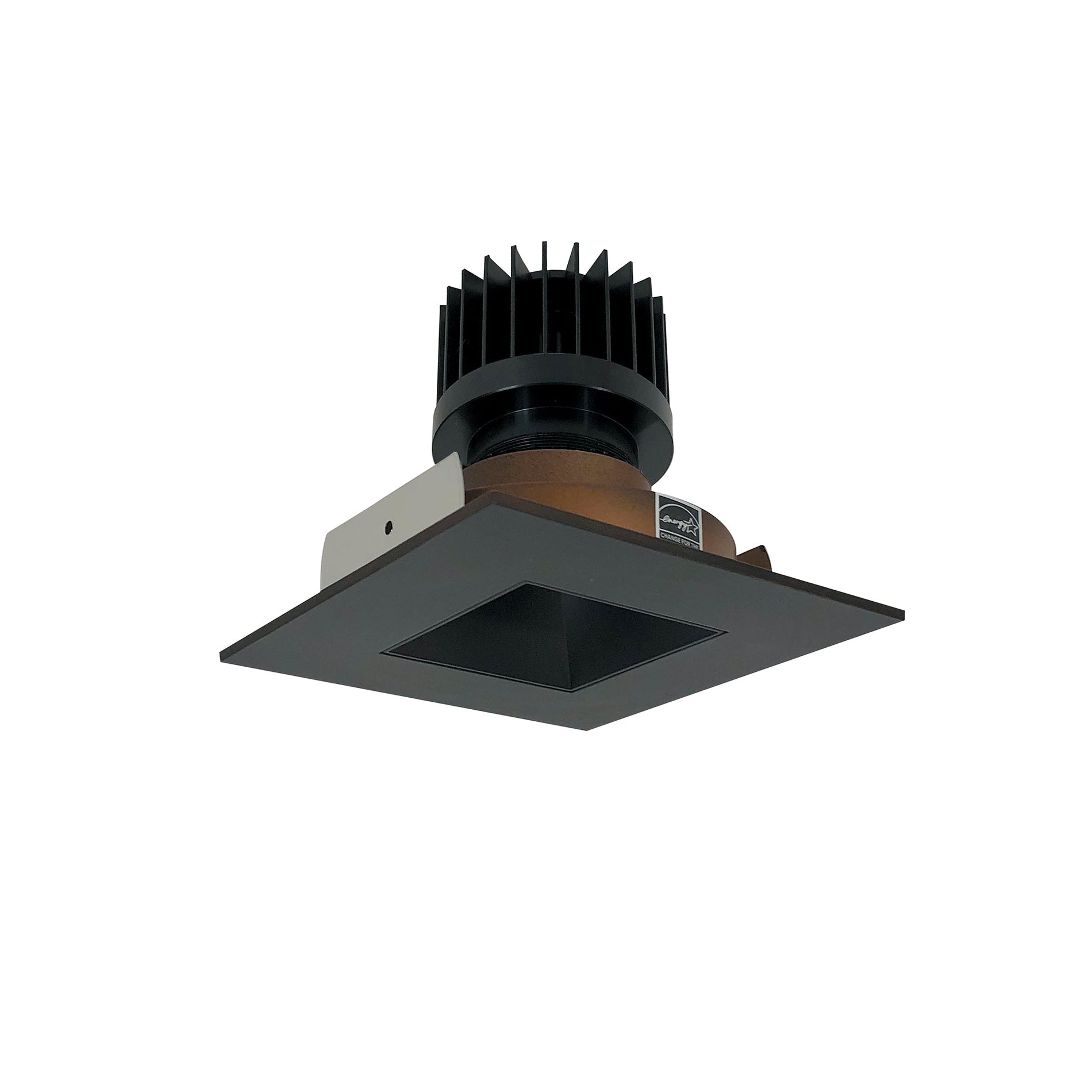 Nora NIO-4SNDSQCDXBZ/HL 4 inch Iolite LED Square Reflector with Square Aperture, 1500lm/2000lm/2500lm (varies by housing), Comfort Dim, Bronze Reflector / Bronze Flange